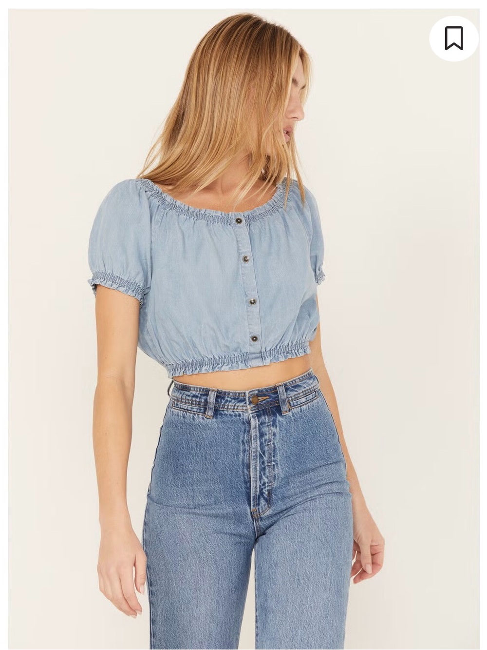 Cleo + Wolf Women’s Off The Shoulder Peasant Top Size Large